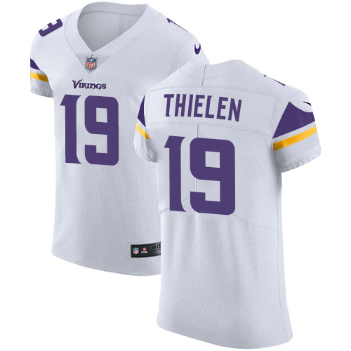 Nike Vikings #19 Adam Thielen White Men's Stitched NFL Vapor Untouchable Elite Jersey - Click Image to Close